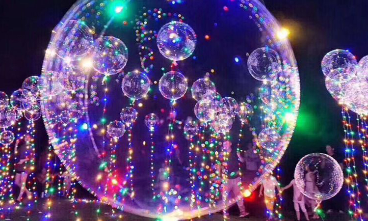 Decors de ballons transparent lumineux